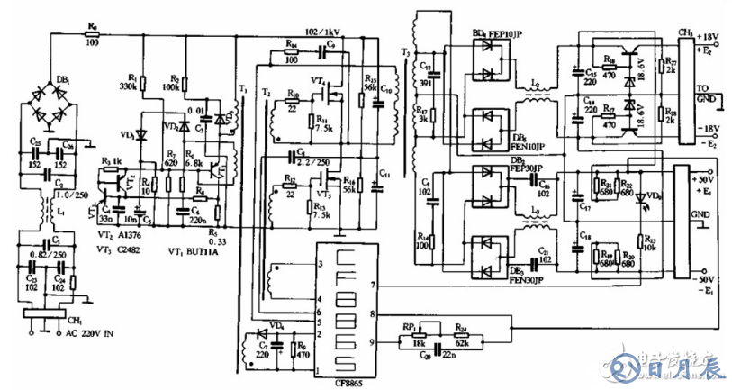 大電流開(kāi)關(guān)電源電路圖大全（L296/DC-DC變換/CF8865）
