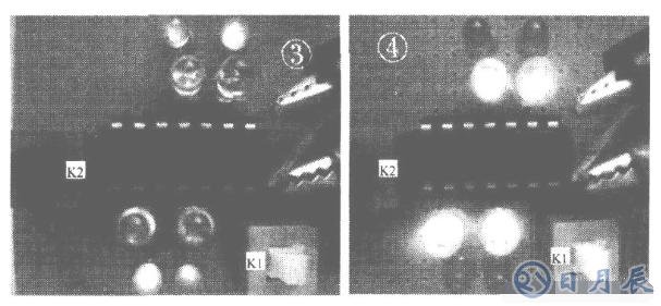 CD4066四雙向模擬開關的測試電路